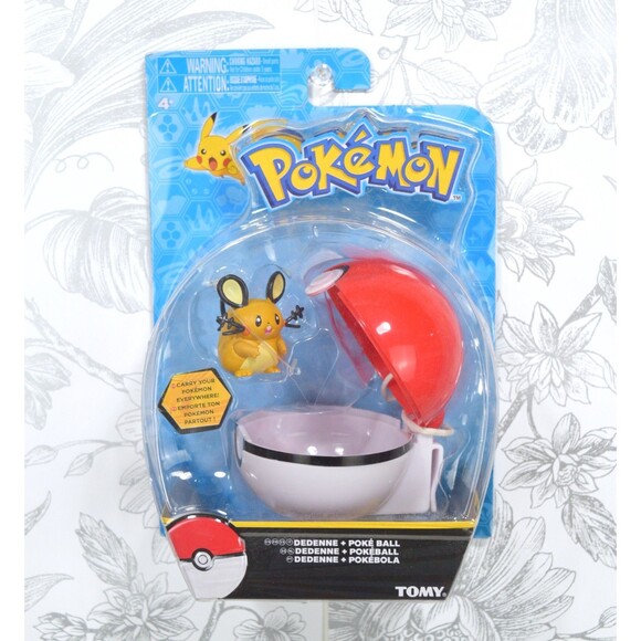 Pokemon Dedenne and Poke Ball Action Figure Set With Carry Clip New - Picture 1 of 4